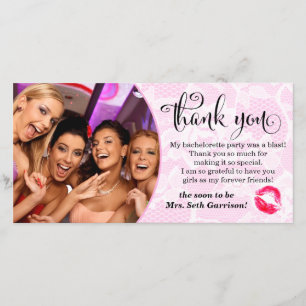 311 Pink White Lace Bachelorette Party Thank You