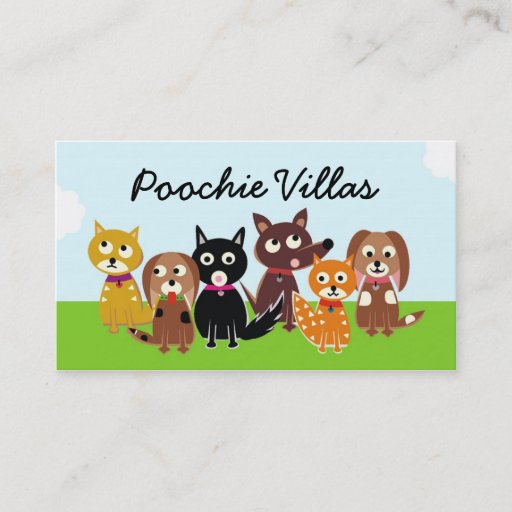 Customizable 311 Poochie Villas Business Card