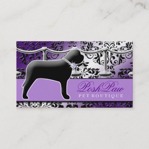 Customizable 311 Posh Pet Purple Business Card