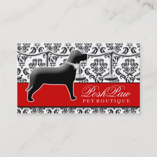 Customizable 311 Posh Pet Red Carpet Business Card Templates