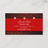 311 Posh Pet Red Carpet Crimson Fade Business Card (Back)