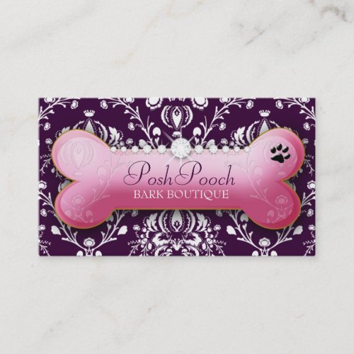 311 Posh Pooch Eggplant Business Cards