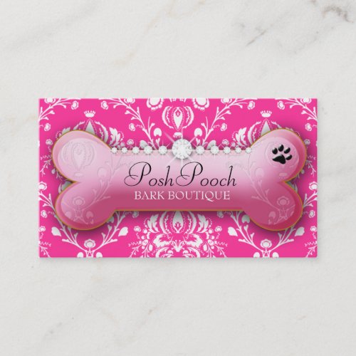 311_Posh Pooch  Playful Pink Business Card