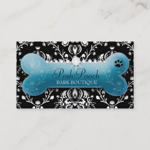 311 Posh Pooch Teal Pitch Bark Business Card Templates