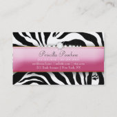 311 Posh Pooch Zebra Business Card (Back)