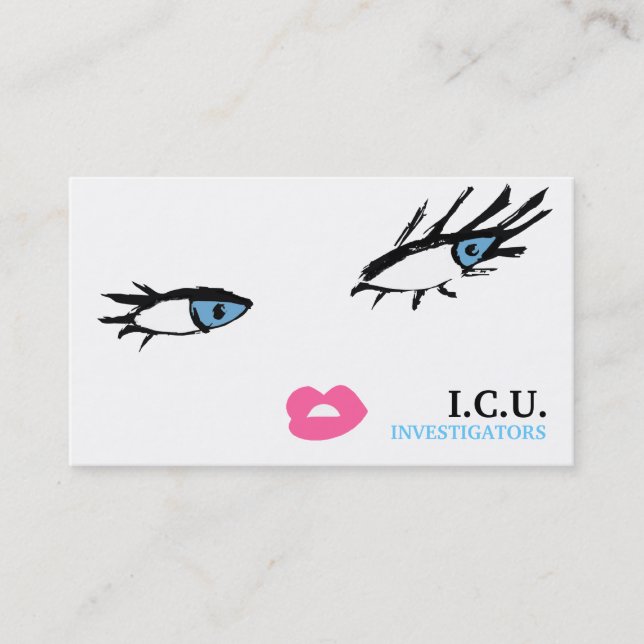 311 Private Eyes Blue Business Card (Front)