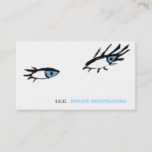 Customizable 311 Private Investigator Eyes Business Cards