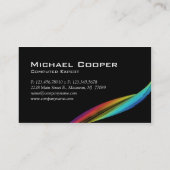 311 Professional Rainbow Wave Business Card Black (Back)