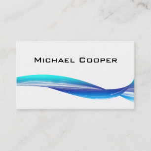 311 Professional Wave Business Card Blue White