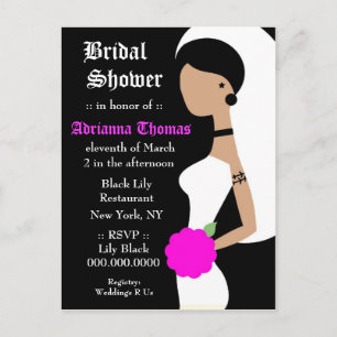 311 "PUNK" BRIDE SHOWER INVITATION POSTCARD