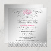 311-Queen for a Day | Faux Silver Invitation (Front/Back)