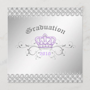 311-Queen for a Day Graduation Party Lilac Invitation