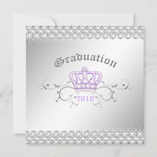 311_Queen for a Day  Graduation Party Lilac Invitation