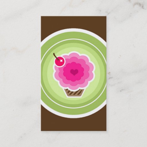 Customizable 311 RAINBOW CUPCAKE BUSINESS CARD