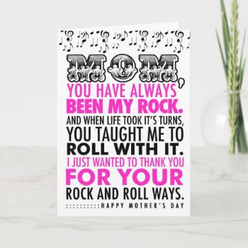 311 Rock And Roll Mother's Day Card by Jill311 at Zazzle
