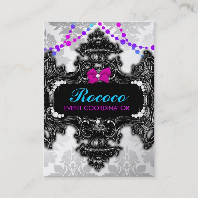 311 Rococo Wonderland Colorful Business Card (Front)