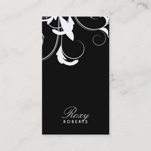 311 Roxy Solid Black and White Business Card