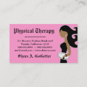 311 Rugby Fashionista Bling Pink Zebra Business Card (Back)