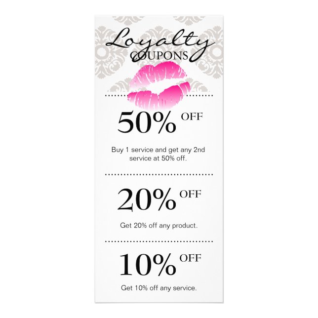 311 Salon Marketing Cards Beauty Lips Pink (Front)