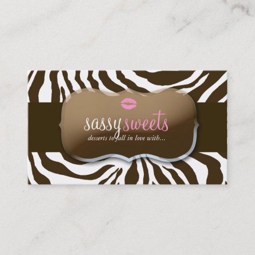 311 Sassy Sweets Zebra Business Card