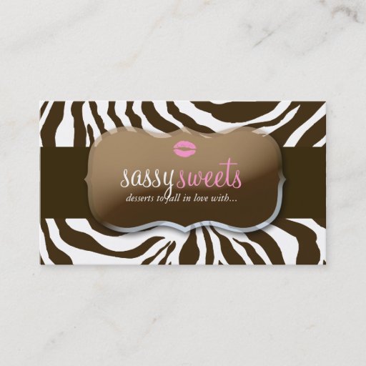 Customizable 311 Sassy Sweets Zebra Business Card