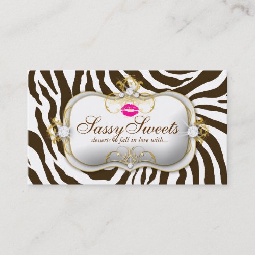 311 Sassy Sweets Zebra Business Card Templates