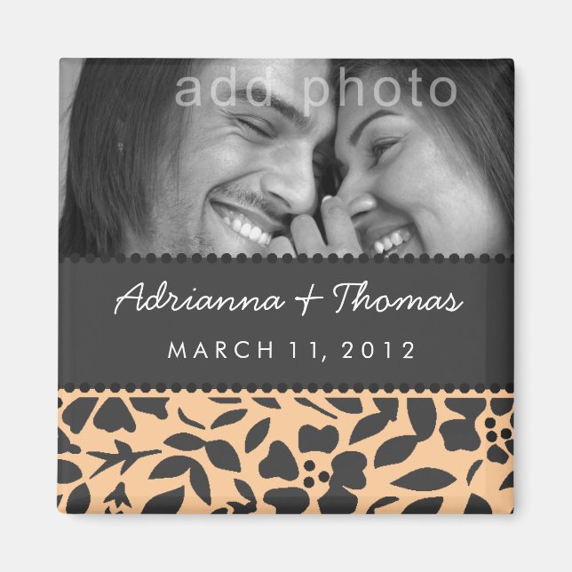 311-SAVE THE DATE PEACH MAGNET (Front)