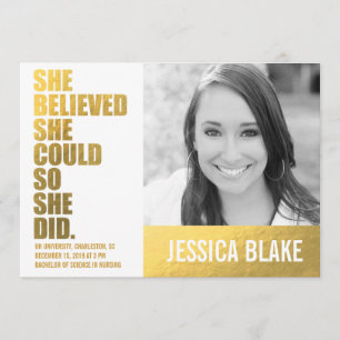 311 She Believed She Could So She Did Graduation Announcement