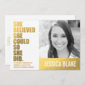 311 She Believed She Could So She Did Graduation Announcement (Front/Back)