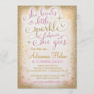 311 She Leaves a Little Sparkle Wherever She Goes Invitation