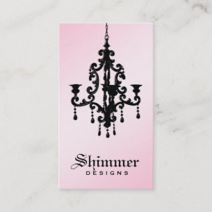 311-Shimmer Chandelier Pink 2 Business Card