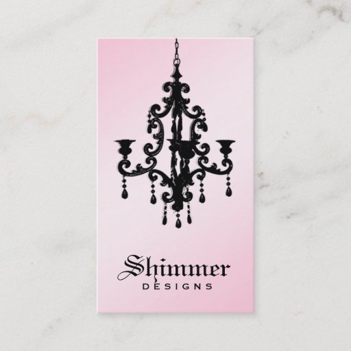 Customizable 311-Shimmer Chandelier Pink 2 Business Card