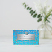 311 Silver Divine Blue Tropical Fade Business Card (Standing Front)