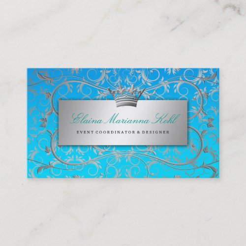 311 Silver Divine Blue Tropical Fade Business Cards