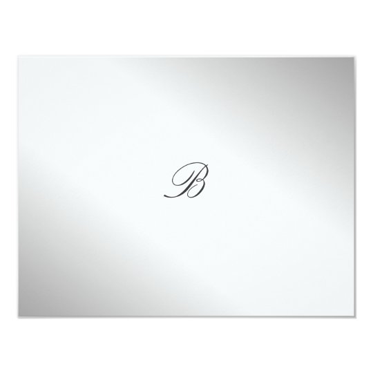 311-Silver Divine Charcoal Gray RSVP card
