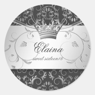 311-Silver Divine Charcoal Gray Sticker