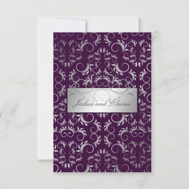 311 Silver Divine | Eggplant Invitation (Front)