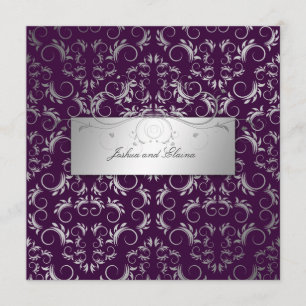 311-Silver Divine Eggplant Invitation