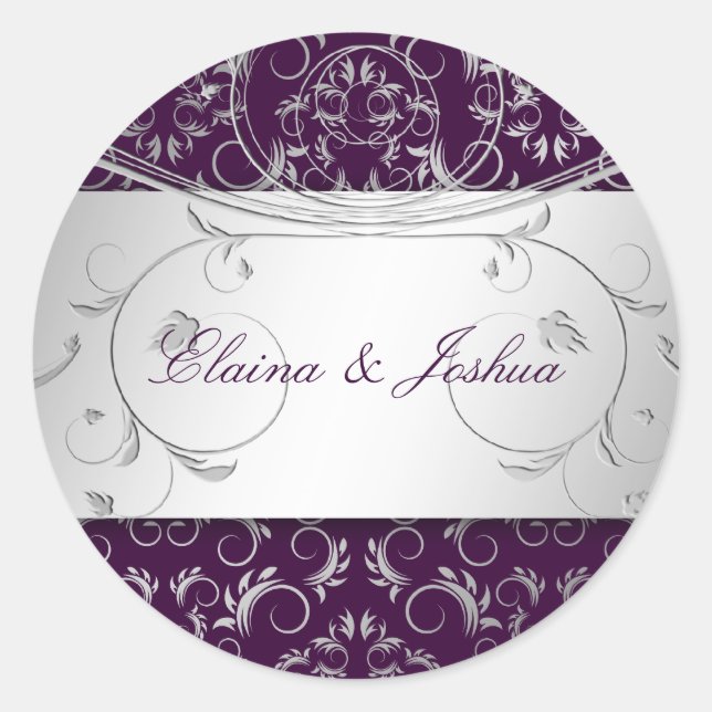 311-Silver Divine | Eggplant Sticker (Front)