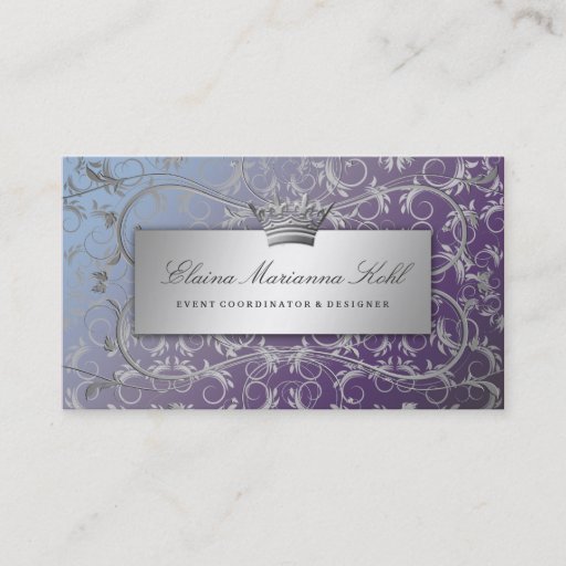 Customizable 311 Silver Divine Hydrangea Business Card