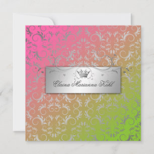 311-Silver Divine Lollipop Sweet 16 Invitation