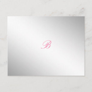 311-Silver Divine Luscious Pink RSVP card