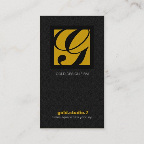 311-SIMPLY SQUARE MONOGRAM TEXTURE-GOLD BUSINESS CARD TEMPLATES