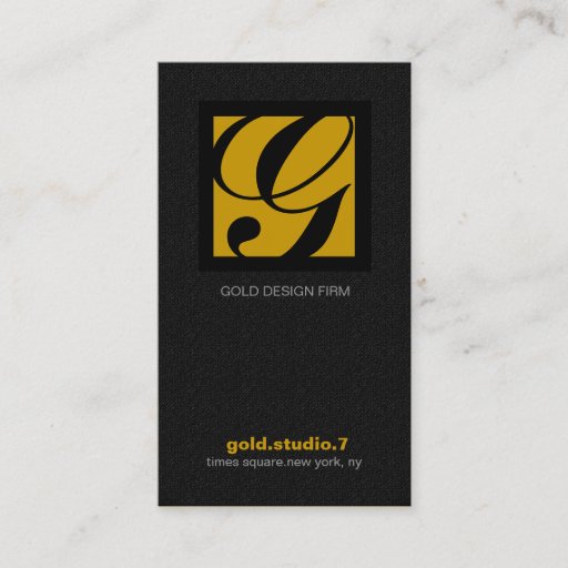 Customizable 311-SIMPLY SQUARE MONOGRAM TEXTURE-GOLD BUSINESS CARD TEMPLATES