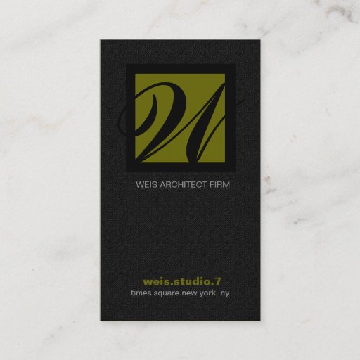 Customizable 311-SIMPLY SQUARE MONOGRAM TEXTURE-SAGE BUSINESS CARD TEMPLATES