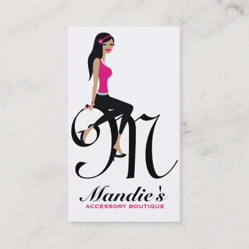 Customizable 311-Sittin' Pretty Monogram | Initial Business Card