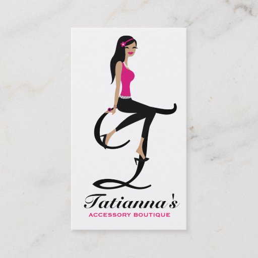Customizable 311-Sittin' Pretty Monogram | Initial Business Cards