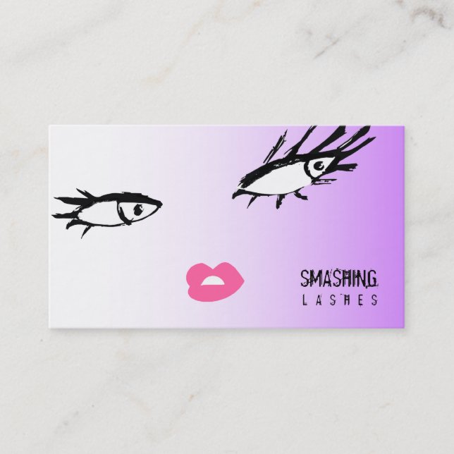 311 Smashing Lash Damask Purple Craze Business Card (Front)