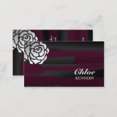 311-SMASHING ROSE DEEP MAROON BUSINESS CARD (Front/Back)