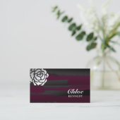 311-SMASHING ROSE DEEP MAROON BUSINESS CARD (Standing Front)